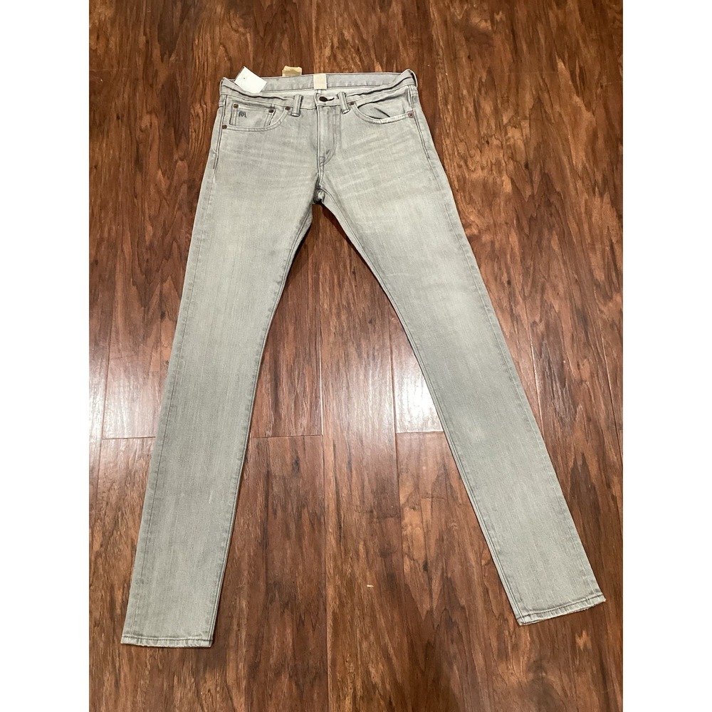 RRL Double RL Stretch High Skinny Distressed Grey Jean Made in USA Size  27
